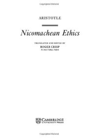 cover of the book Nicomachean Ethics