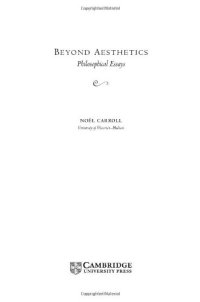 cover of the book Beyond Aesthetics: Philosophical Essays