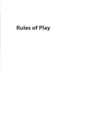 cover of the book Rules of Play: Game Design Fundamentals (The MIT Press)