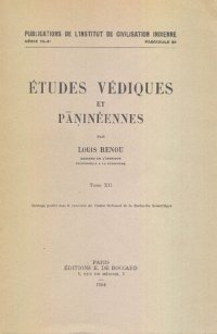 cover of the book Études védiques et pāṇinéennes