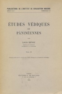 cover of the book Études védiques et pāṇinéennes