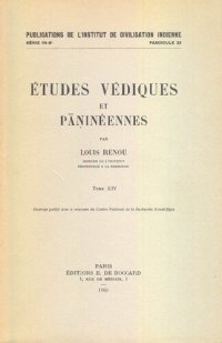 cover of the book Études védiques et pāṇinéennes