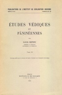 cover of the book Études védiques et pāṇinéennes