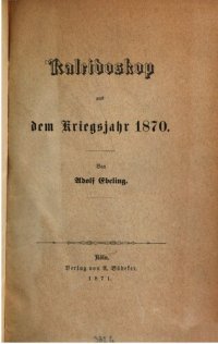 cover of the book Kaleidoskop aus dem Kriegsjahr 1870