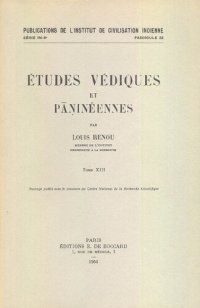 cover of the book Études védiques et pāṇinéennes