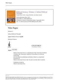 cover of the book Indian Political Thought (Political Science, Volume 3)