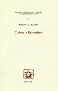 cover of the book Cinismo e Epicureismo