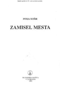 cover of the book Zamisel mesta