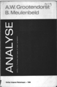 cover of the book Analyse : functies met twee of meer variabelen