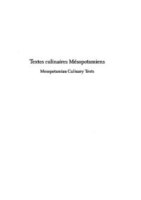 cover of the book Textes culinaires mésopotamiens = Mesopotamian culinary texts