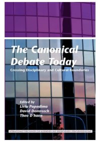 cover of the book The Canonical Debate Today: Crossing Disciplinary and Cultural Boundaries