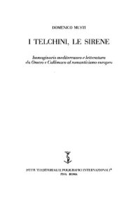 cover of the book I telchini, le sirene: immaginario mediterraneo e letteratura da Omero e Callimaco al romanticismo europeo