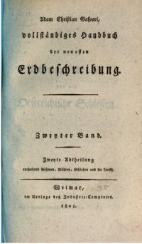 cover of the book Vollständiges Handbuch der neuesten Erdbeschreibung