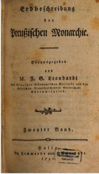 cover of the book Erdbeschreibung der Preußischen Monarchie