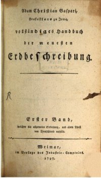 cover of the book Vollständiges Handbuch der neuesten Erdbeschreibung