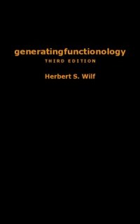 cover of the book generatingfunctionology: Third Edition