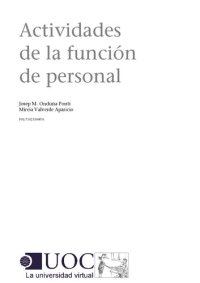 cover of the book Actividades de la función de personal