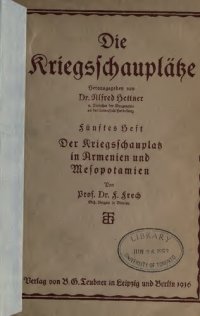 cover of the book Der Kriegsschauplatz in Armenien und Mesopotamien