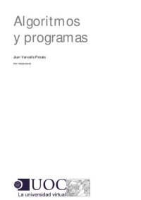 cover of the book Algoritmos y programas