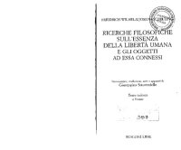 cover of the book Ricerche sull'essenza della libertà umana e gli oggetti ad essa connessi