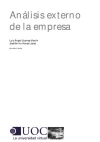 cover of the book Análisis externo de la empresa