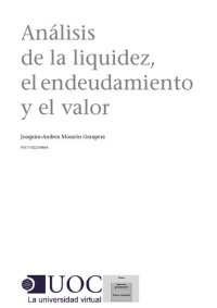 cover of the book Análisis de la liquidez, el endeudamiento y el valor