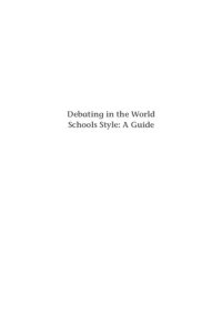 cover of the book Debating in the World Schools Style: A Guide