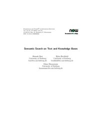 cover of the book Semantic search on text and knowledge bases