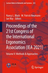 cover of the book Proceedings of the 21st Congress of the International Ergonomics Association IEA 2021 Volume V: Methods & Approaches