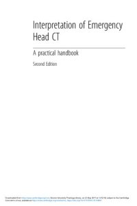 cover of the book Interpretation of emergency head CT. A practical handbook