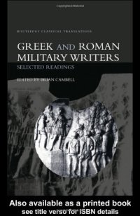 cover of the book Greek and Roman Military Writers: Selected Readings (Routledge Classical Translations)