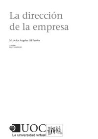 cover of the book La Dirección de la empresa