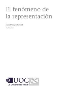 cover of the book El fenómeno de la representación