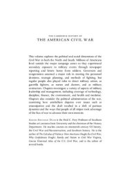 cover of the book The Cambridge History of the American Civil War: Volume 2, Affairs of the State