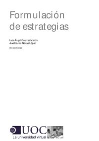 cover of the book Formulación de estrategias