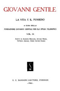 cover of the book Giovanni Gentile. La vita e il pensiero