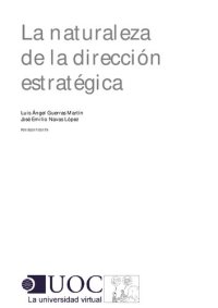 cover of the book La naturaleza de la dirección estratégica