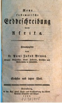 cover of the book Neue systematische Erdbeschreibung von Afrika