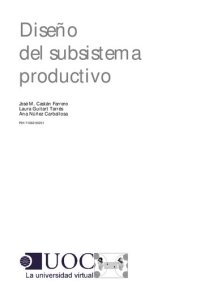 cover of the book Diseño del subsistema productivo