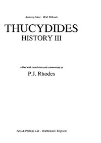 cover of the book Thucydides: History III