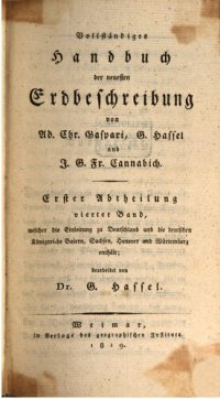 cover of the book Vollständiges Handbuch der neuesten Erdbeschreibung