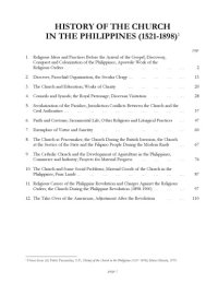 cover of the book History of the Church in the Philippines (1521-1898) (detailed notes)