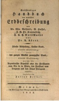 cover of the book Vollständiges Handbuch der neuesten Erdbeschreibung