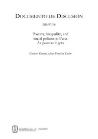 cover of the book Poverty, inequality, and social policies in Peru: As poor as it gets