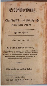 cover of the book Erdbeschreibung der chur-fürstlich und herzoglich-sächsischen Lande