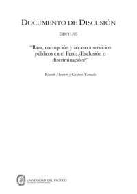 cover of the book Raza, corrupción y acceso a servicios públicos en el Perú: ¿Exclusión o discriminación?