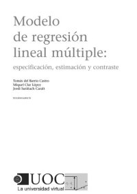 cover of the book Modelo de regresión lineal múltiple: especificación, estimación y contraste