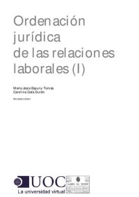 cover of the book Ordenación jurídica de las relaciones laborales (I)