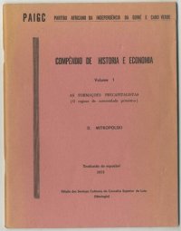 cover of the book Compêndio de História e Economia. Volume 1. As Formações Precapitalistas (O regime de comunidade primitiva)