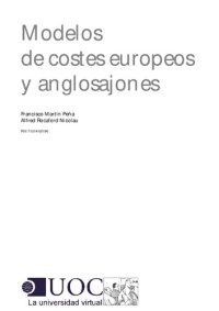 cover of the book Modelos de costes europeos y anglosajones